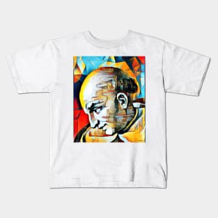 Bartolomé de las Casas Abstract Portrait | Bartolomé de las Casas Artwork 2 Kids T-Shirt